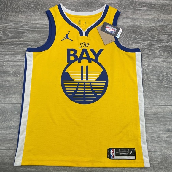 Golden State Warriors Jersey Mens Medium Yellow NBA Basketball Klay Thompson 11